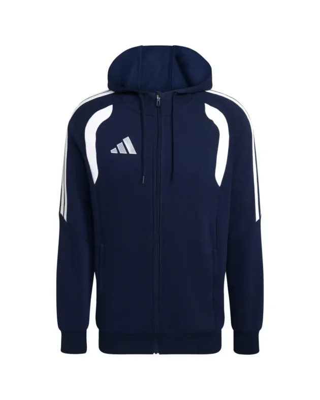 Sweat à capuche zippé HBCB adidas Tiro 26 marine, vue de face